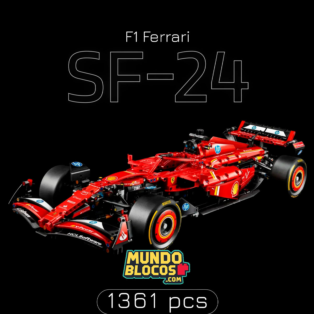 (59% OFF) Fórmula-1 da Ferrari - SF24 com 1361 peças