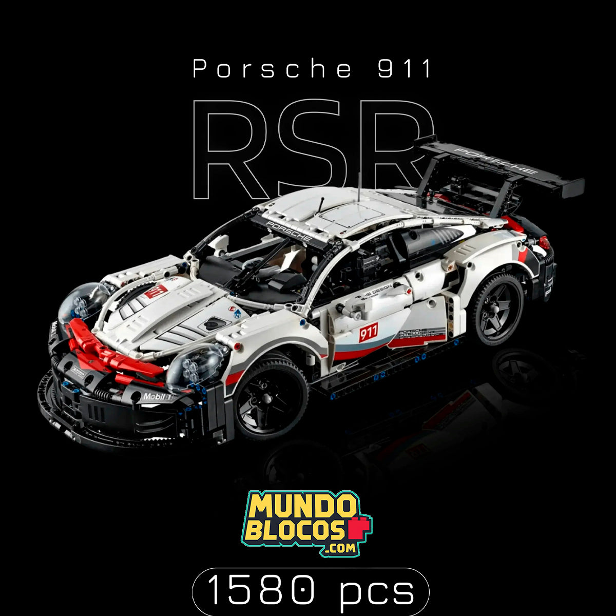 (80% OFF) Com Motor Boxer de 6 Cilindros e que Abre as Portas - Escala 1:10 - 1580 Peças