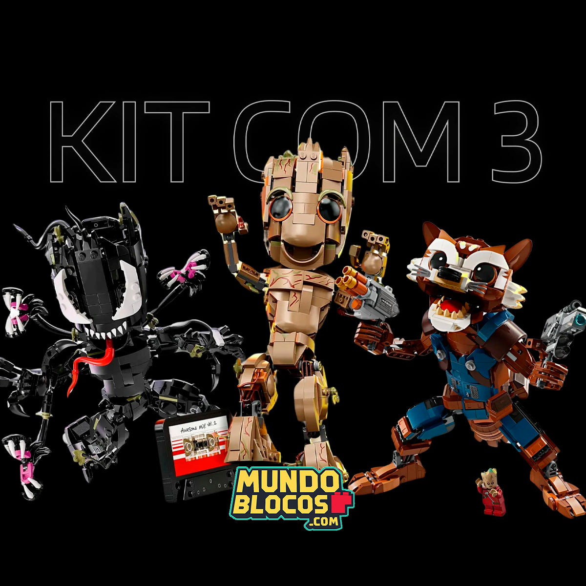 Compre Junto! Groot Venom + Groot + Rocket