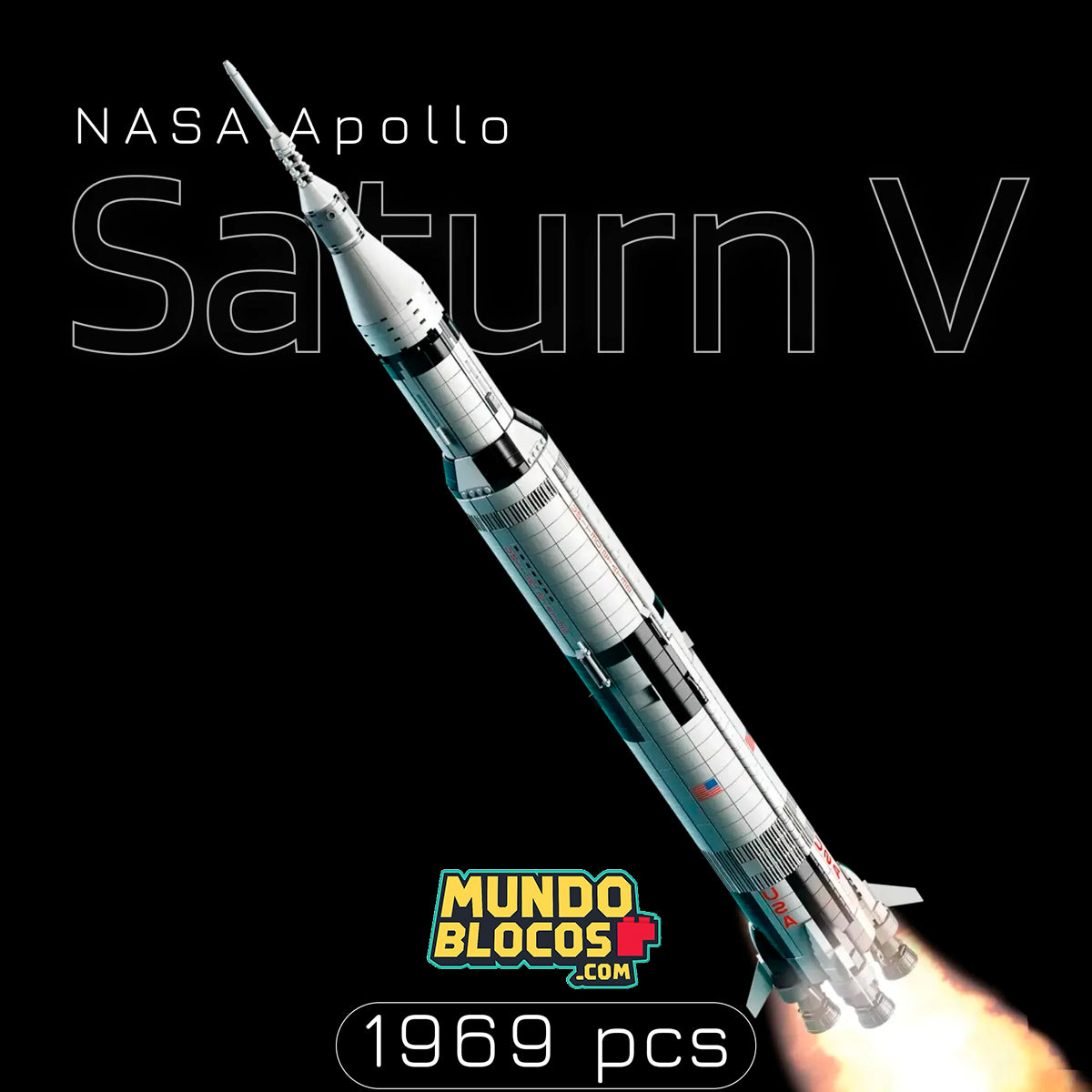 Apollo 5 - NASA AS-204 Saturno V (1969 peças)