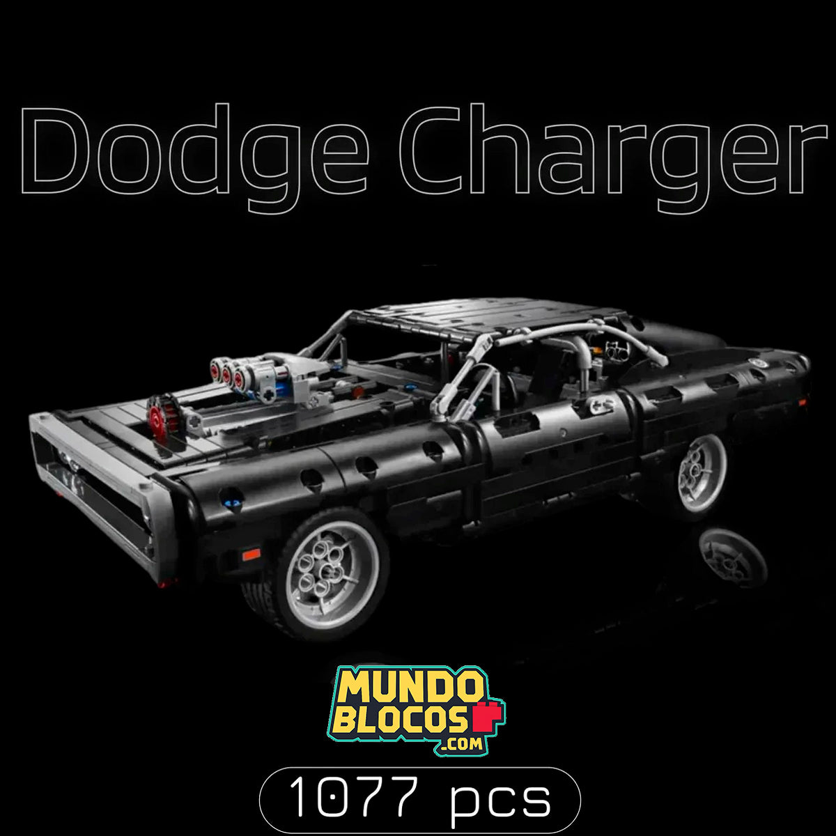 (80% OFF) Dodge Charger 1970 de Vin Diesel do Velozes e Furiosos (1077 pçs)