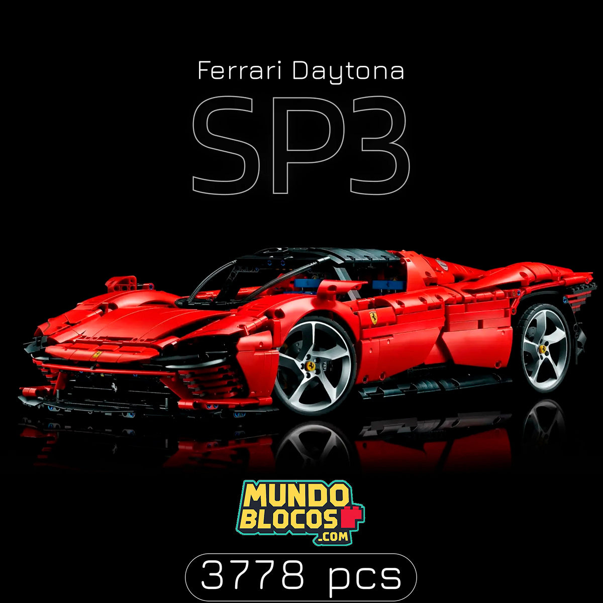 Ferrari Daytona SP3 Vermelha (3778 peças)