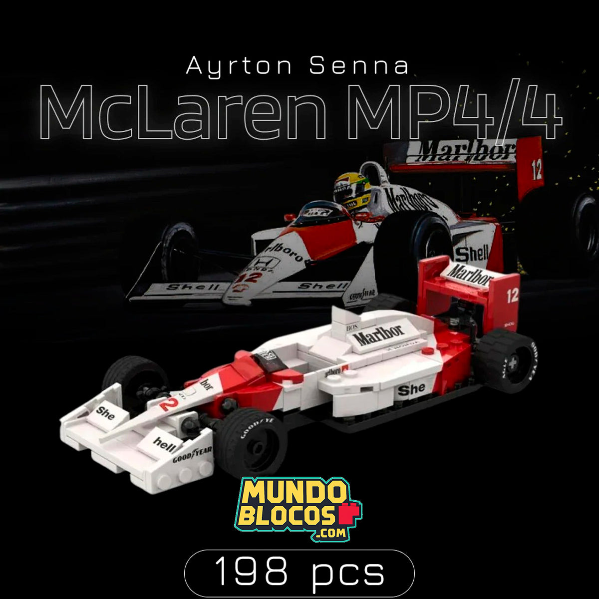 Fórmula 1 - McLaren MP4/4 Senna (198 peças)