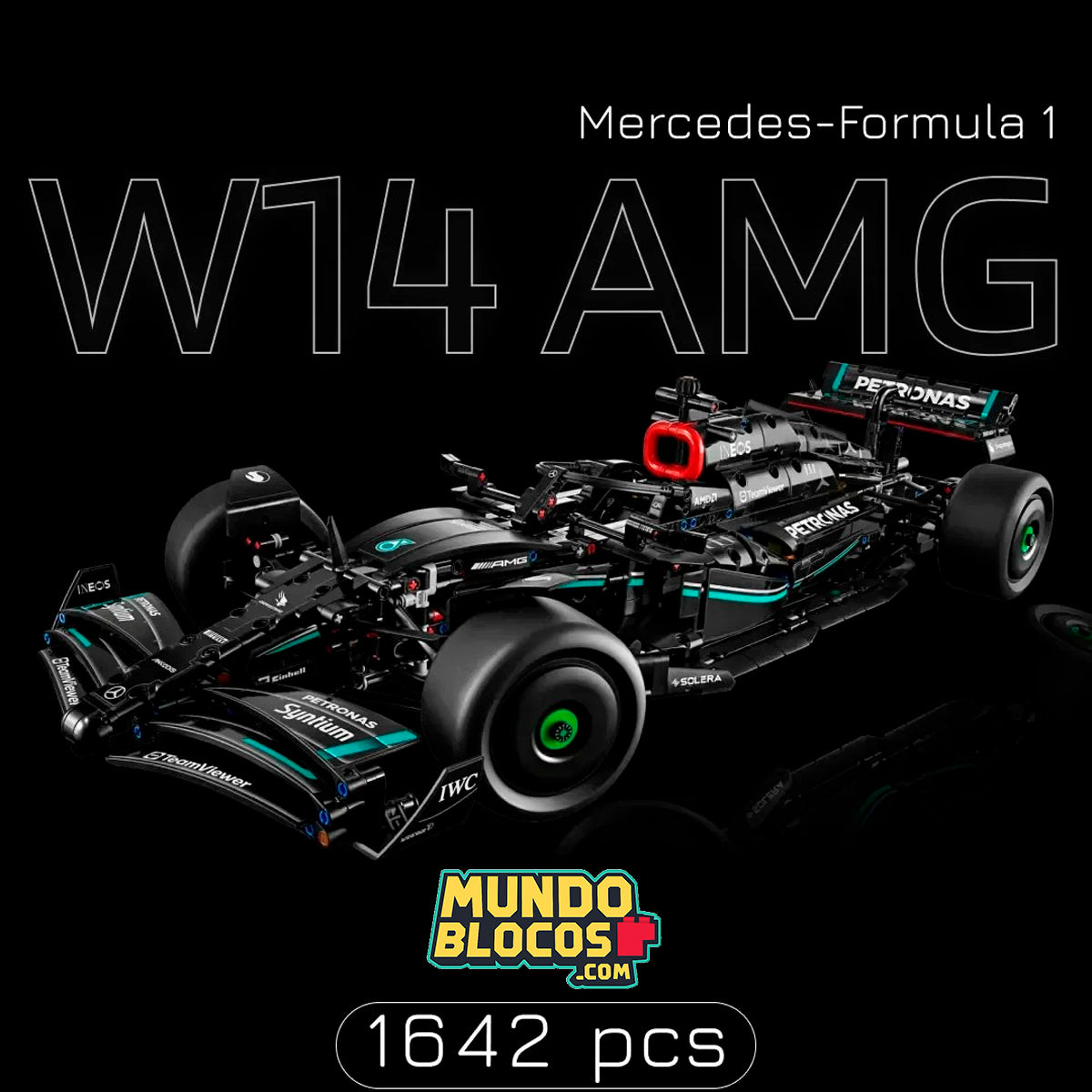 (80% OFF) F1 do HEPTACAMPEÃO MUNDIAL Lewis Hamilton (1642 peças)