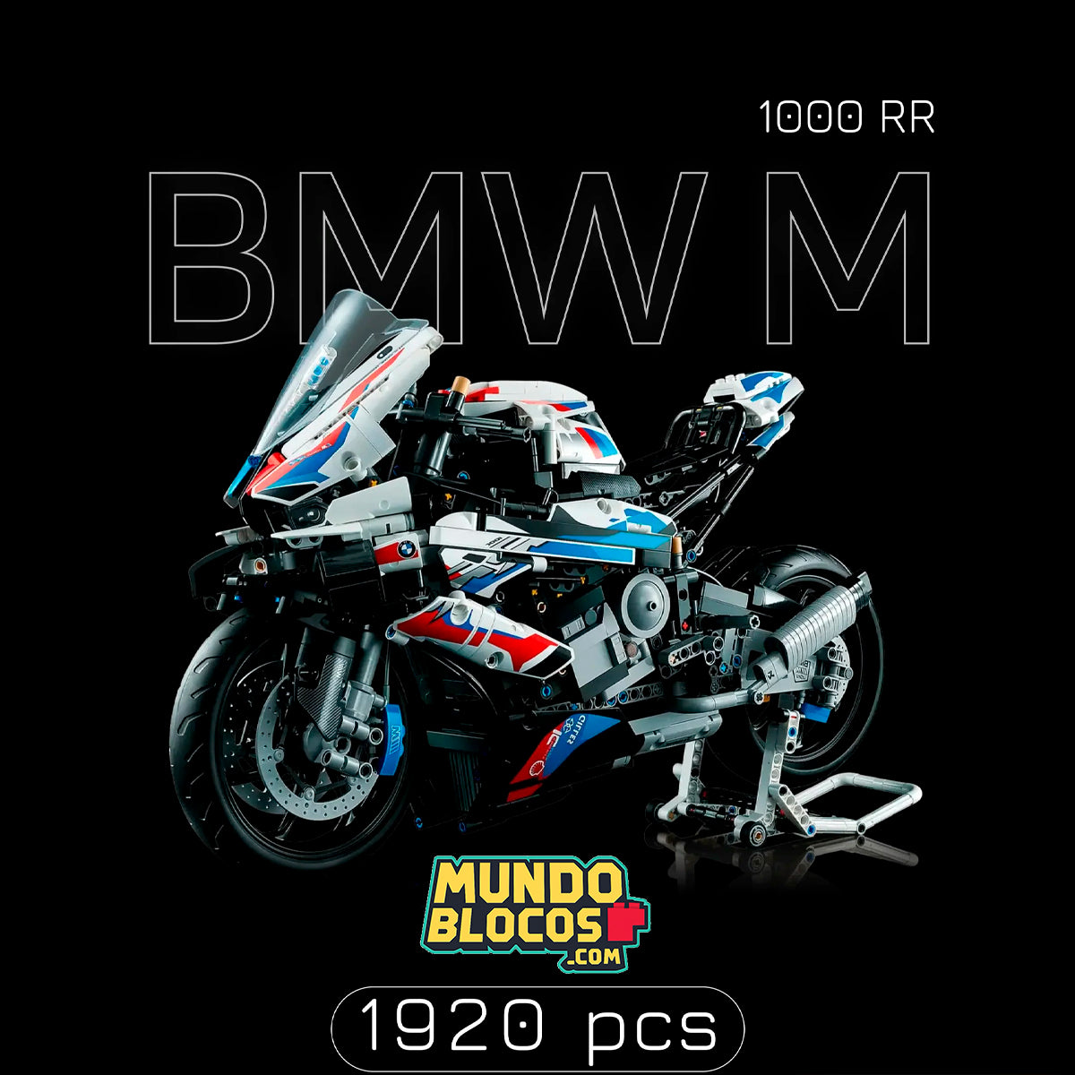 (80% OFF) BMW M 1000 RR de 45 centímetros de comprimento e 27 cm de altura (1920 peças)